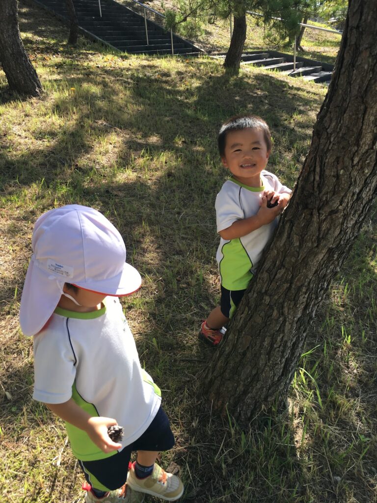 kids in forest